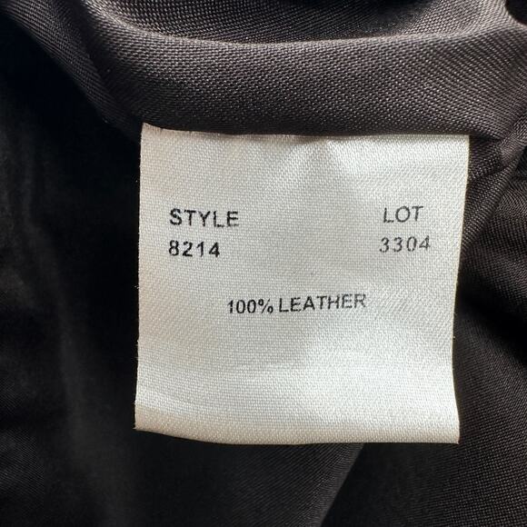 Folio Saks Fifth Avenue 100% Leather Pants Butter Soft in Chocolate Brown 12 - Picture 8 of 11